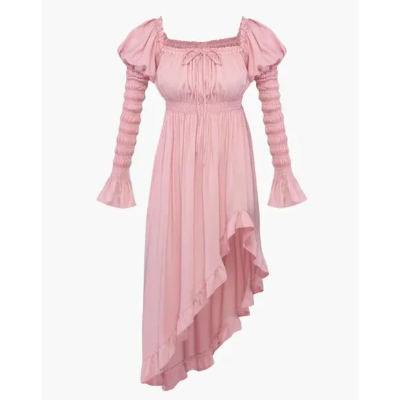 maxi dress for women red Brick Red Long Sleeves Lace Wrap Maxi Dress for Women